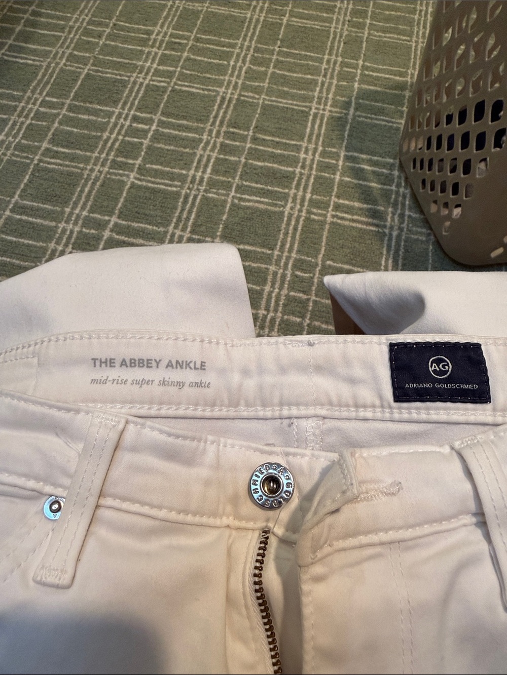 Ag Adriano Goldschmied White Abbey Ankle Jeans